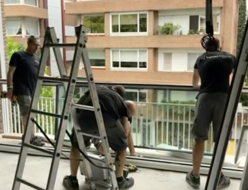 Montaje de cerramientos elevables